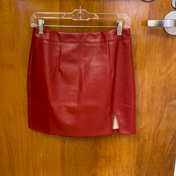 Lulus Dresses & Skirts - Red leather skirt